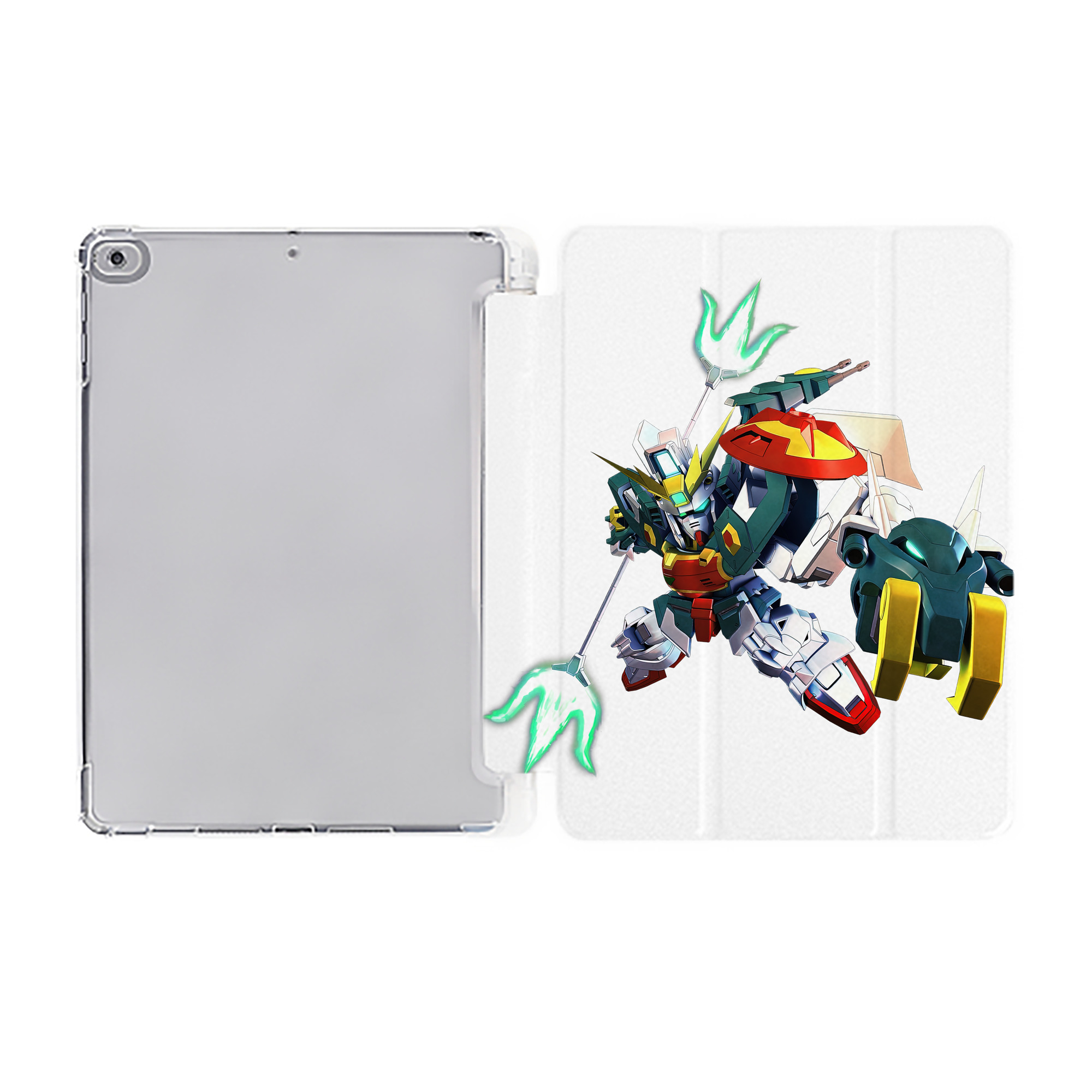 （画像用） 機動戦士ガンダム Mobile Suit Gundam IPad ケース ペン収納付き 三つ折りスタンド PUレザー×シリコン 対応機種9.5/10.5/10.9インチ